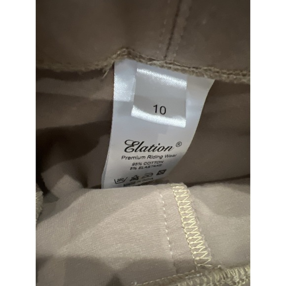 Tan Riding Breeches Horse Knee Patch Pants Kids Size 10 - Picture 4 of 6